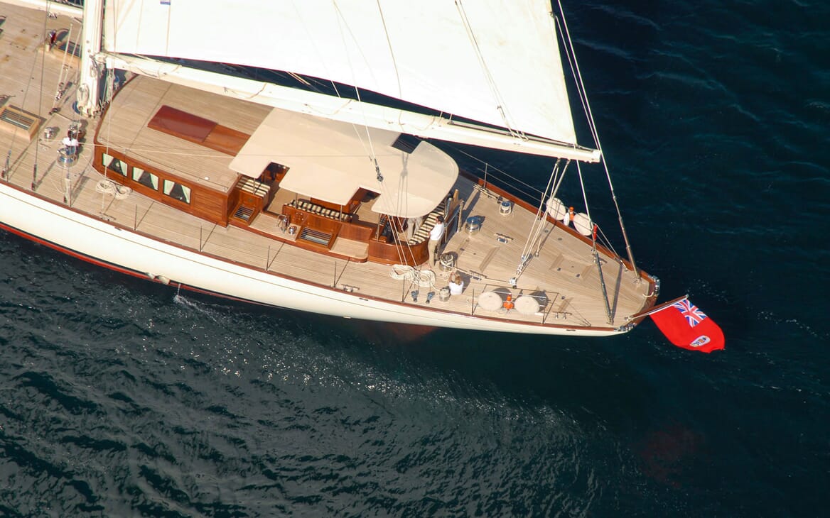 Sailing Yacht GWEILO Aft View