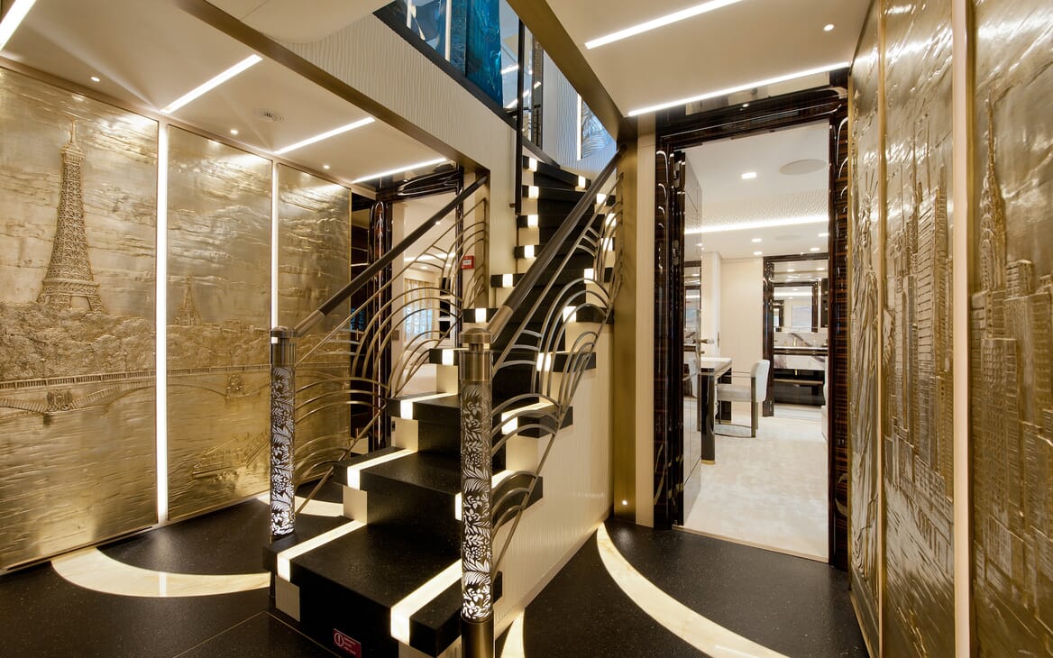 Motor Yacht Scorpion stairwell