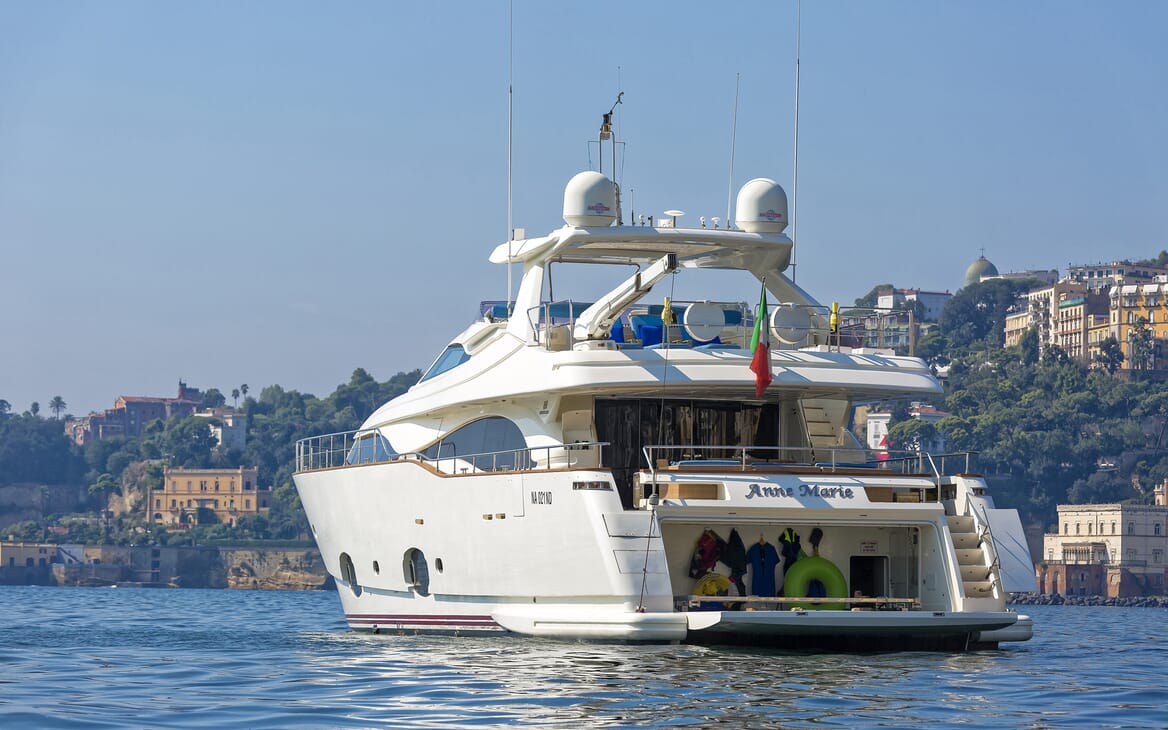 Motor Yacht Anne Marie aft shot