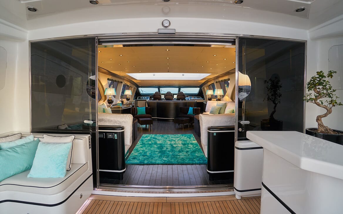 Motor Yacht SHANE Doors to Saloon