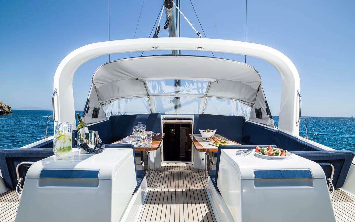 Sailing Yacht Thea sun deck