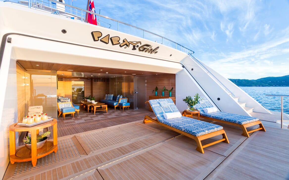 Motor Yacht Party Girl aft deck
