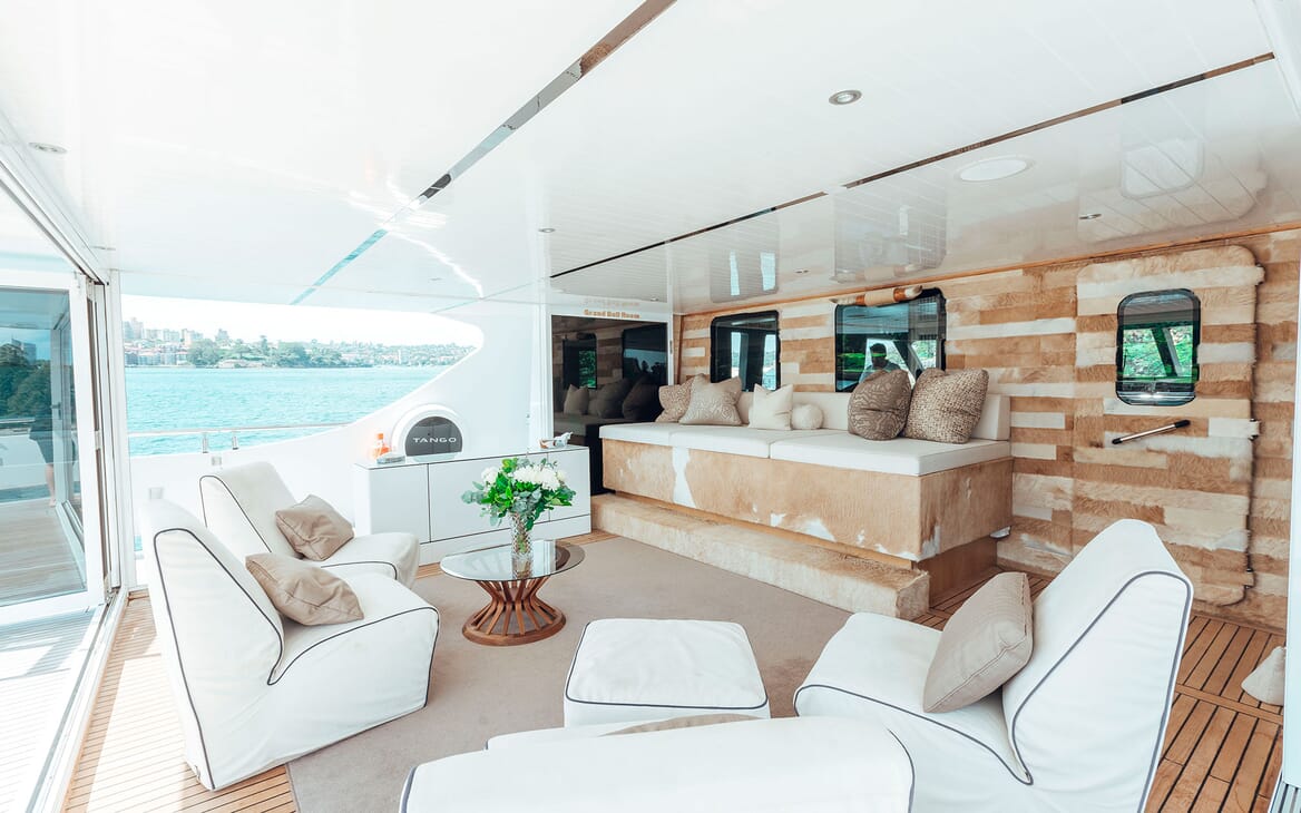 Motor Yacht Tango seating area