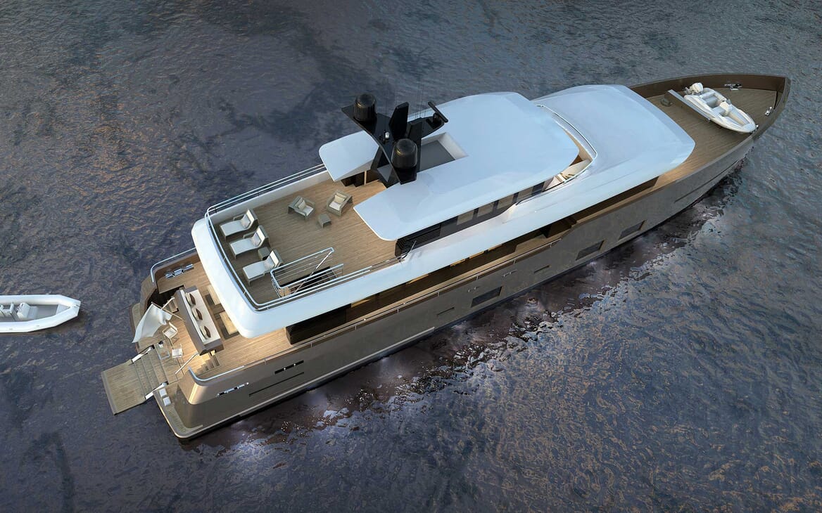 Motor Yacht Darnet 38m aerial