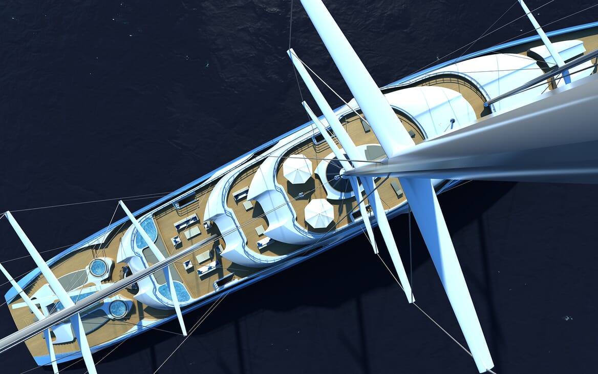 Sailing Yacht Atlas aerial