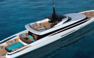 Motor Yacht FAST DISPLACEMENT XLR-300 aerial