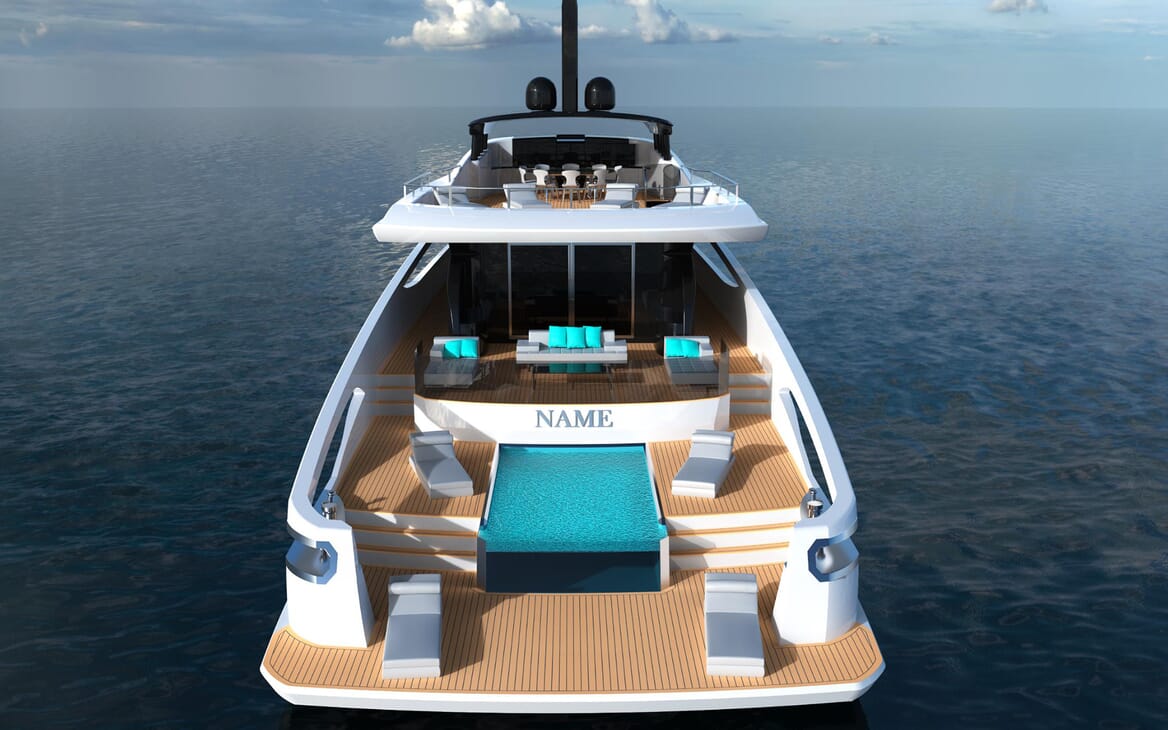 Motor Yacht FAST DISPLACEMENT XLR-300 aft