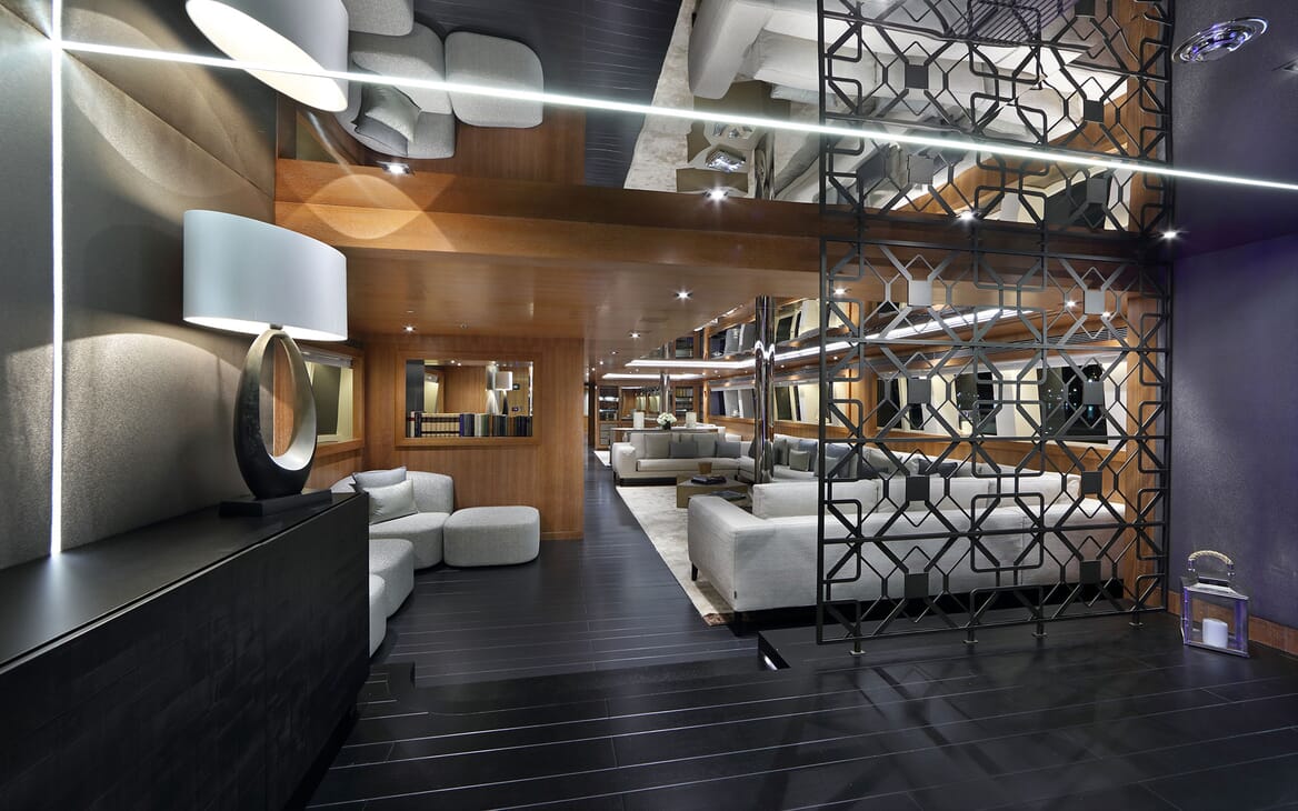 Interior of a crewed yacht charter Beatrix