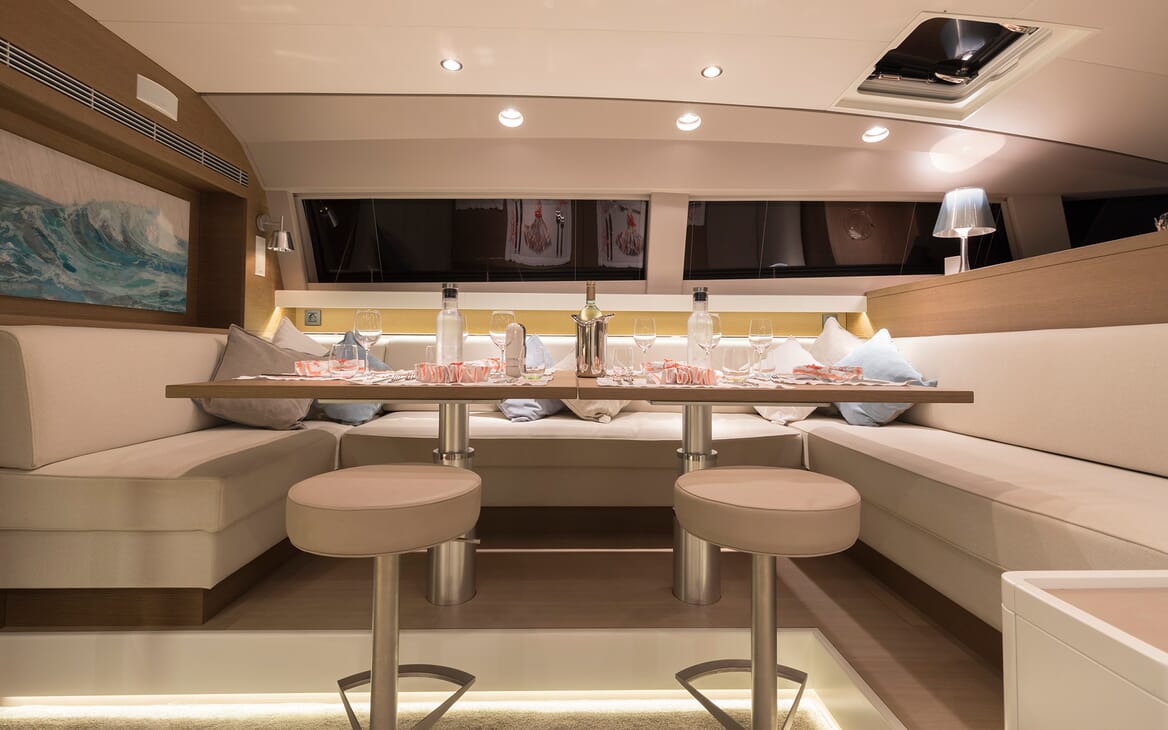 Sailing Yacht Allegro dining area