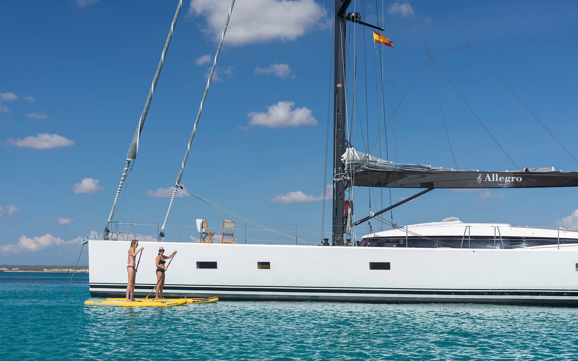 Sailing Yacht Allegro paddleboards