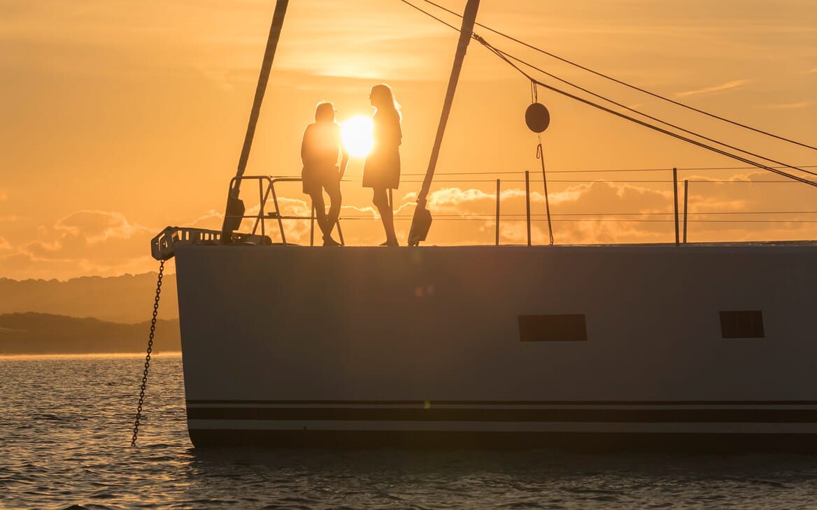 Sailing Yacht Allegro under anchor