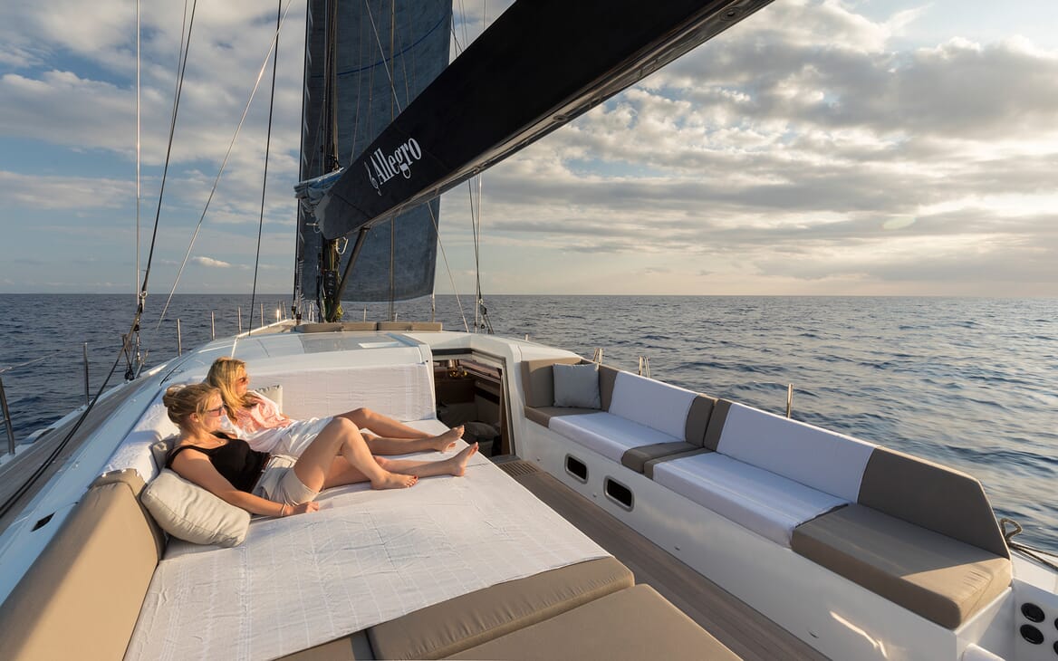 Sailing Yacht Allegro outside seating