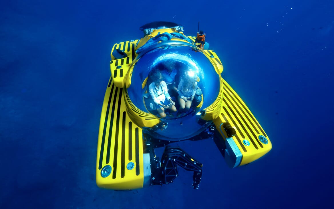 Submarine Triton submerged