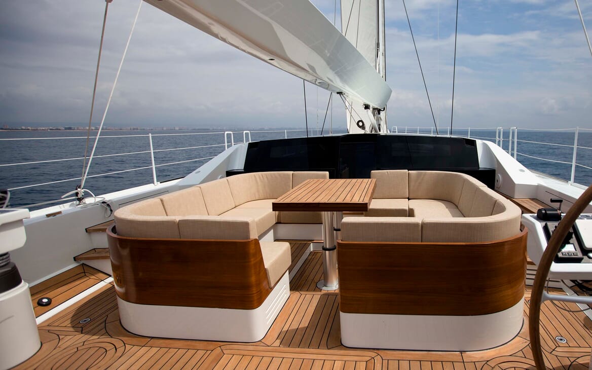 Sailing Yacht Bliss 2 outside seating area