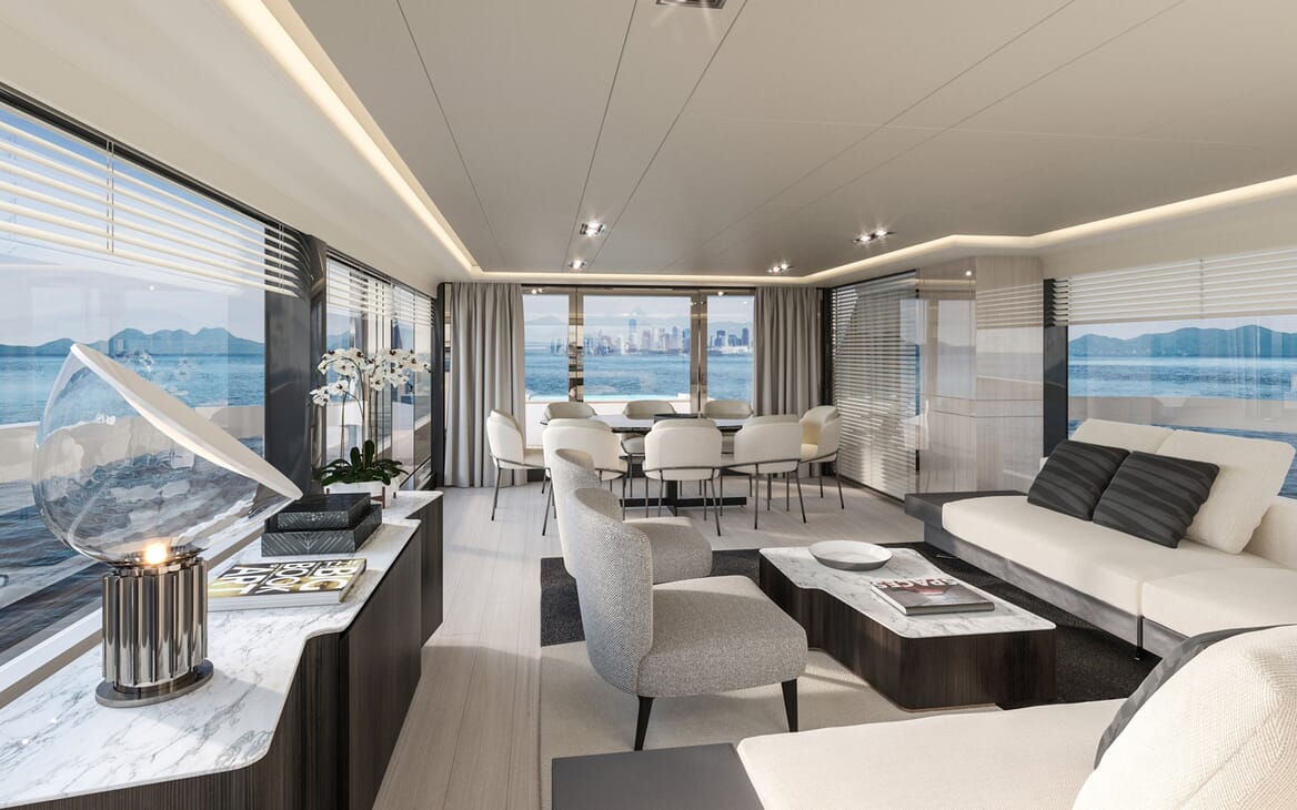 Motor Yacht Dynamiq 100 Saloon and Dining