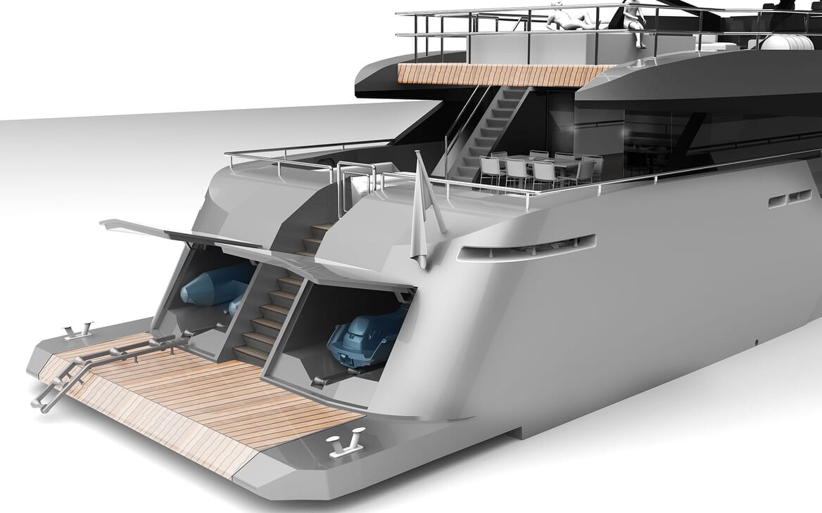 Motor Yacht PROJECT SAPPHIRE Tender And Toy Storage