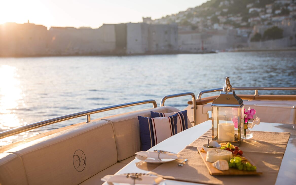 Motor Yacht SALT Evening Alfresco Dining