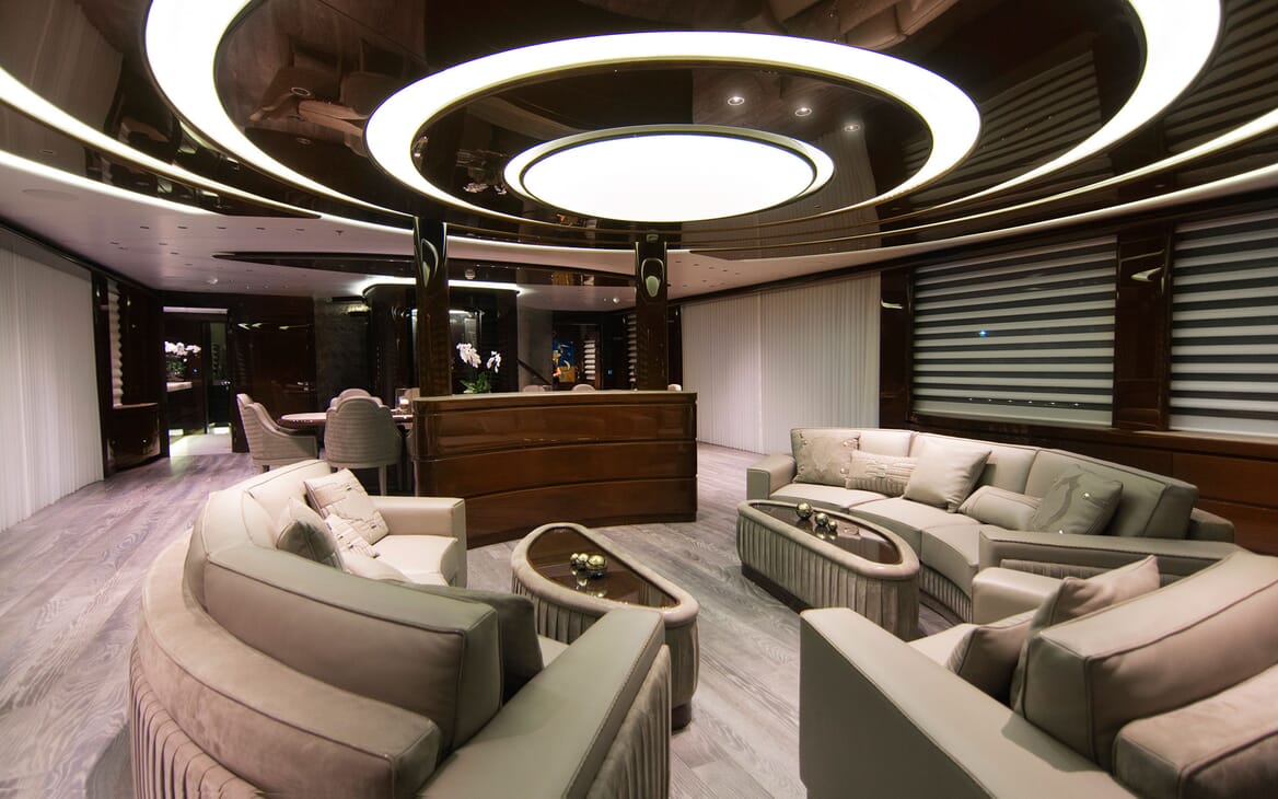 Motor Yacht BABA'S Lower Deck Saloon Seating