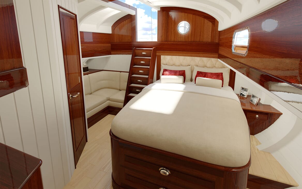 Sailing Yacht FARILIE Master Stateroom Rendering