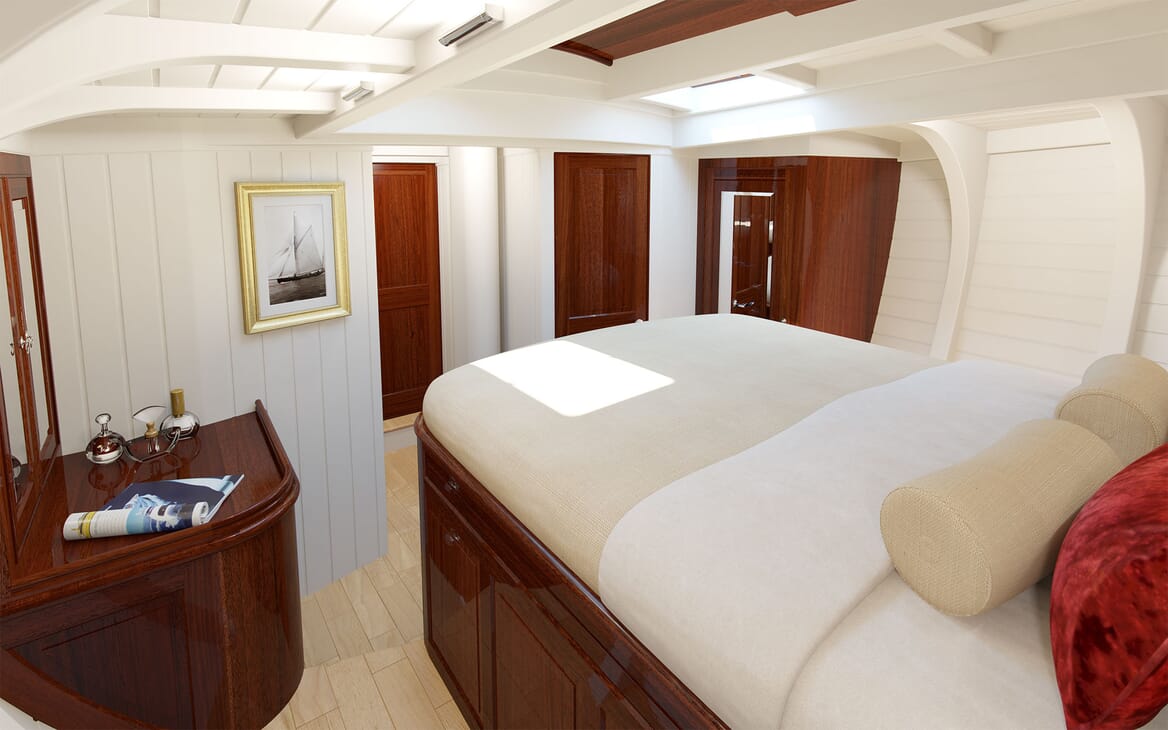 Sailing Yacht FARILIE Full Beam Stateroom 2 Rendering