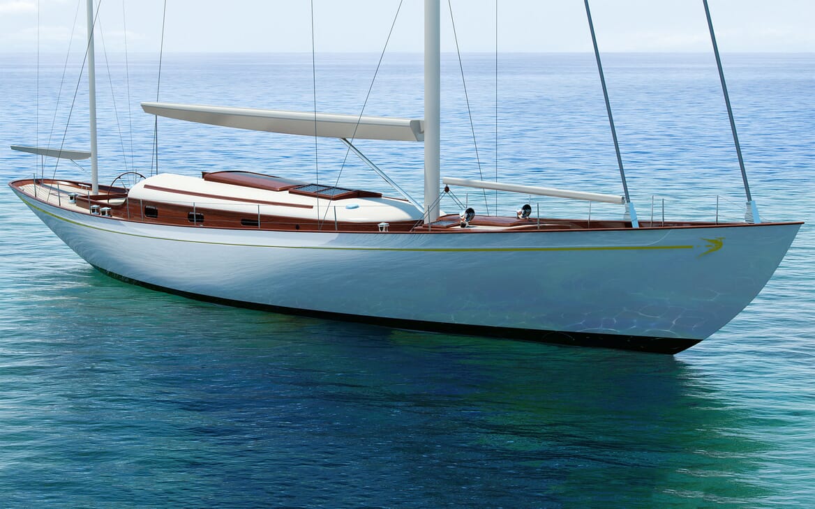 Sailing Yacht FARILIE Exterior Bow Rendering