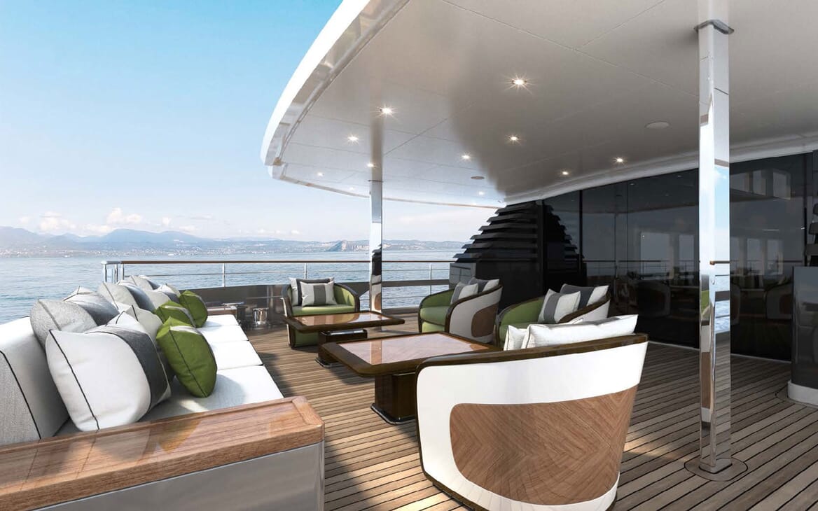 Motor Yacht MAJESTY 175 Aft Deck Seating