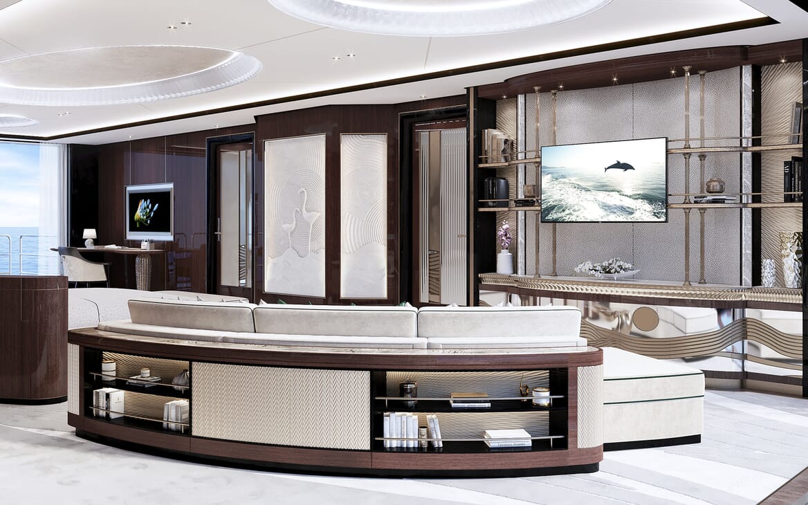 Motor Yacht VAST 72M Master Stateroom TV