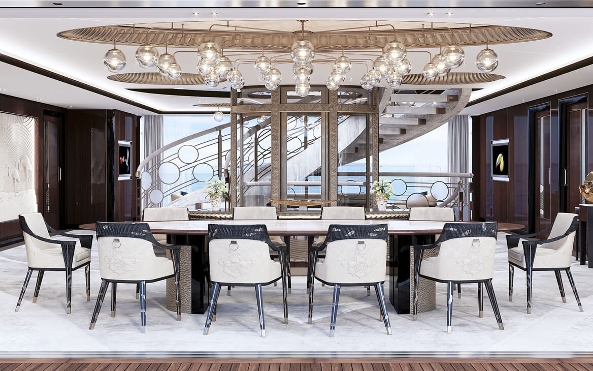 Motor Yacht VAST 72M Dining Table