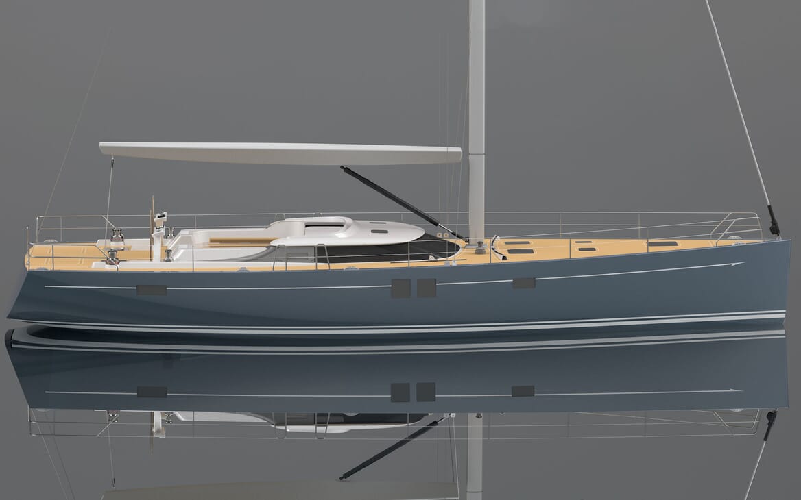 Sailing Yacht RSC 1900 Side Rendering