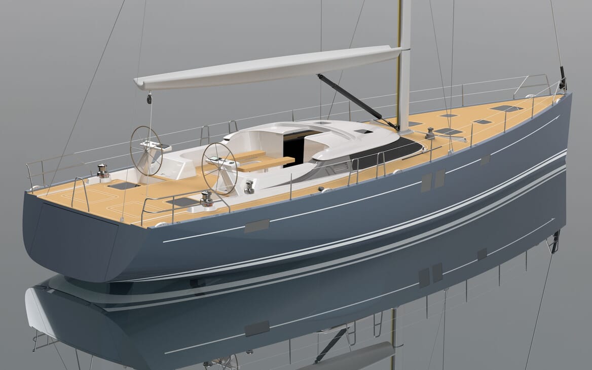 Sailing Yacht RSC 1900 Afrt Rendering