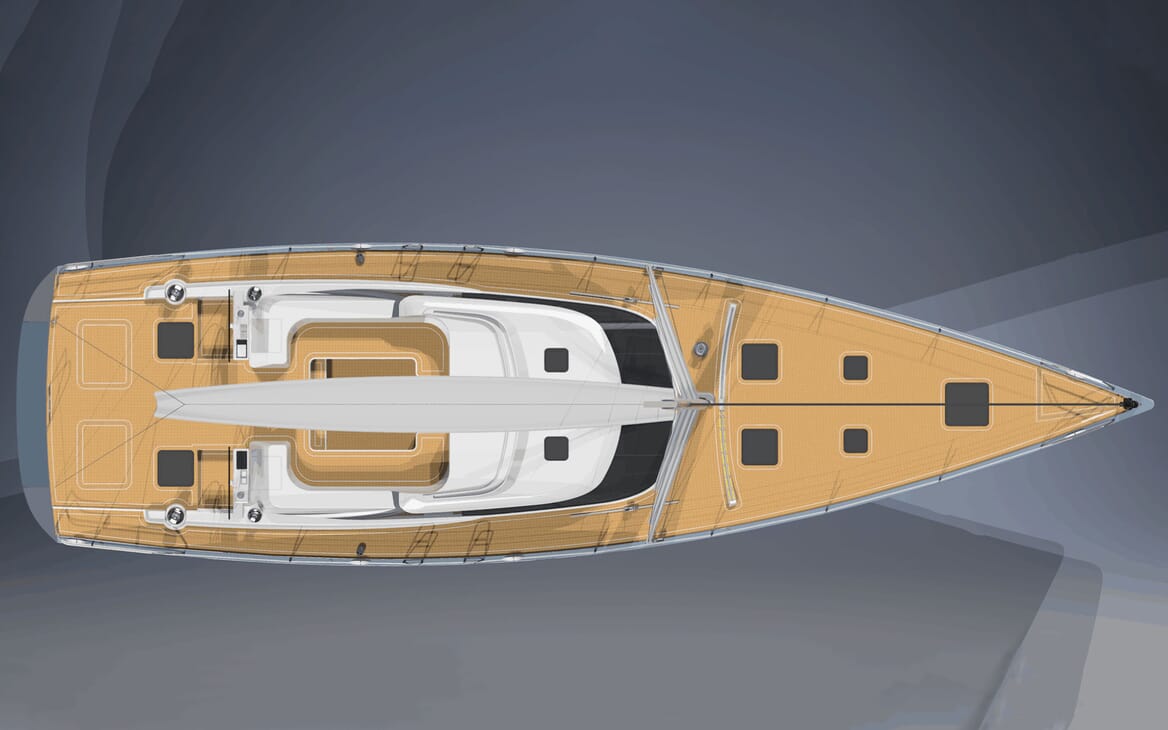 Sailing Yacht RSC 1900 Areial Rendering