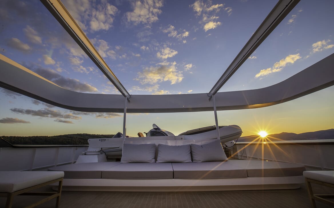 Motor Yacht AGAPE ROSE Sun Deck Sun Set