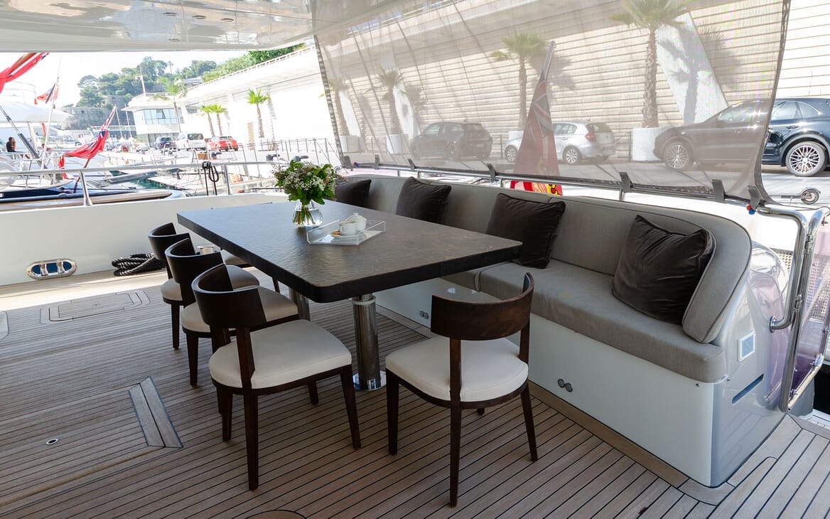 Motor Yacht NEW VOGUE Aft Deck Seating