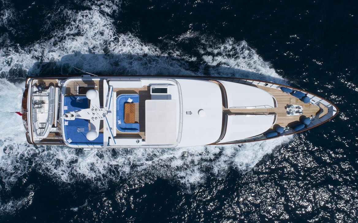 Motor Yacht ALCOR Overhead Exterior View