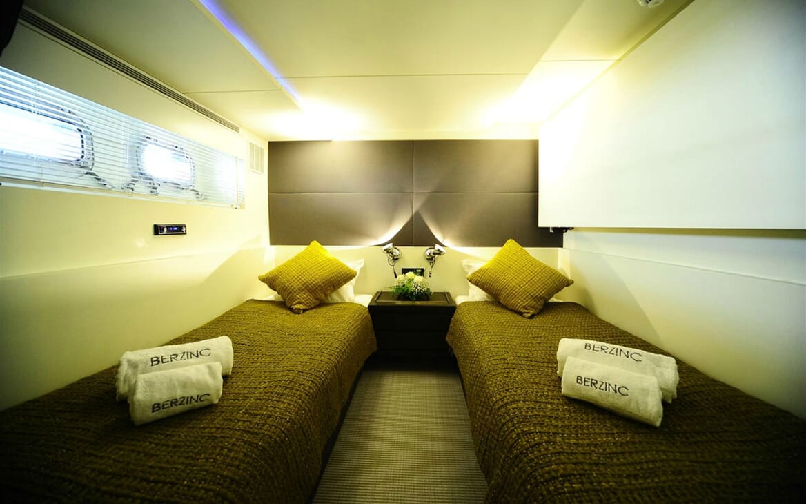 Motor Yacht Berzinc Twin Guest Stateroom