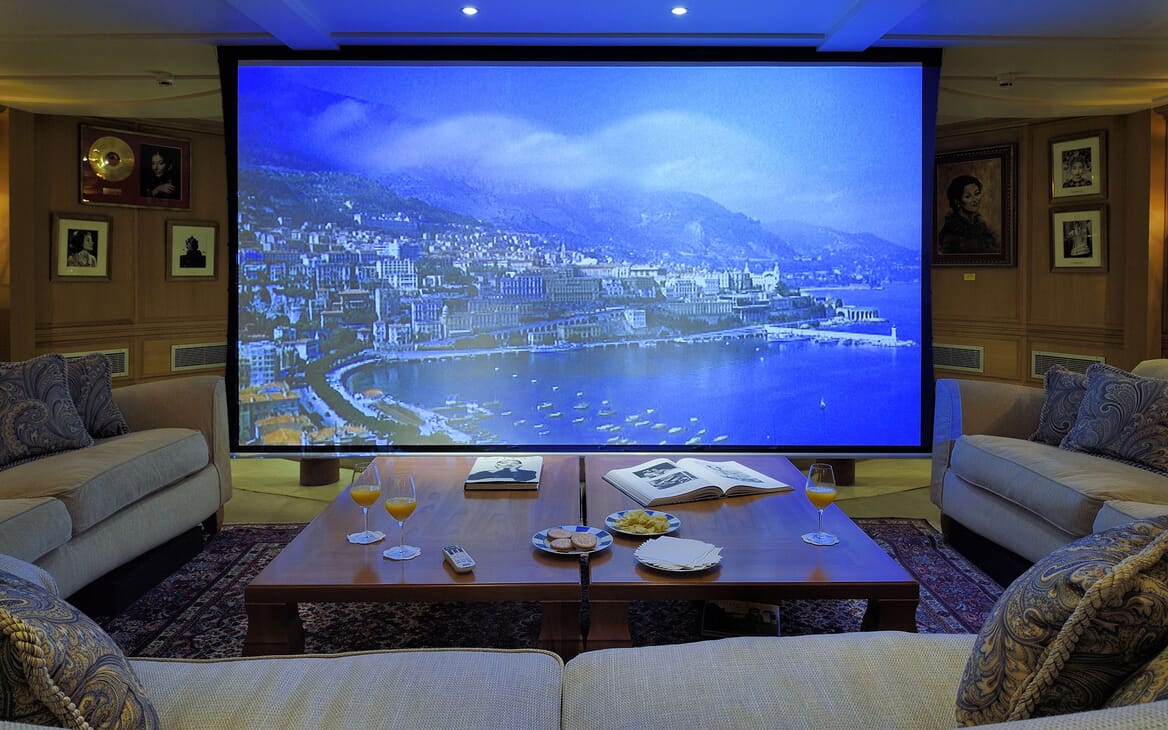 Motor Yacht CHRISTINA O Projector TV