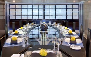 Sailing Yacht Maltese Falcon dining area