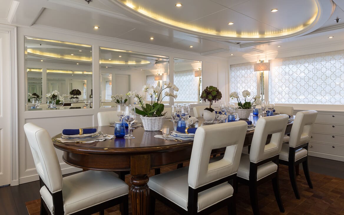 Motor Yacht BINA Dining Room