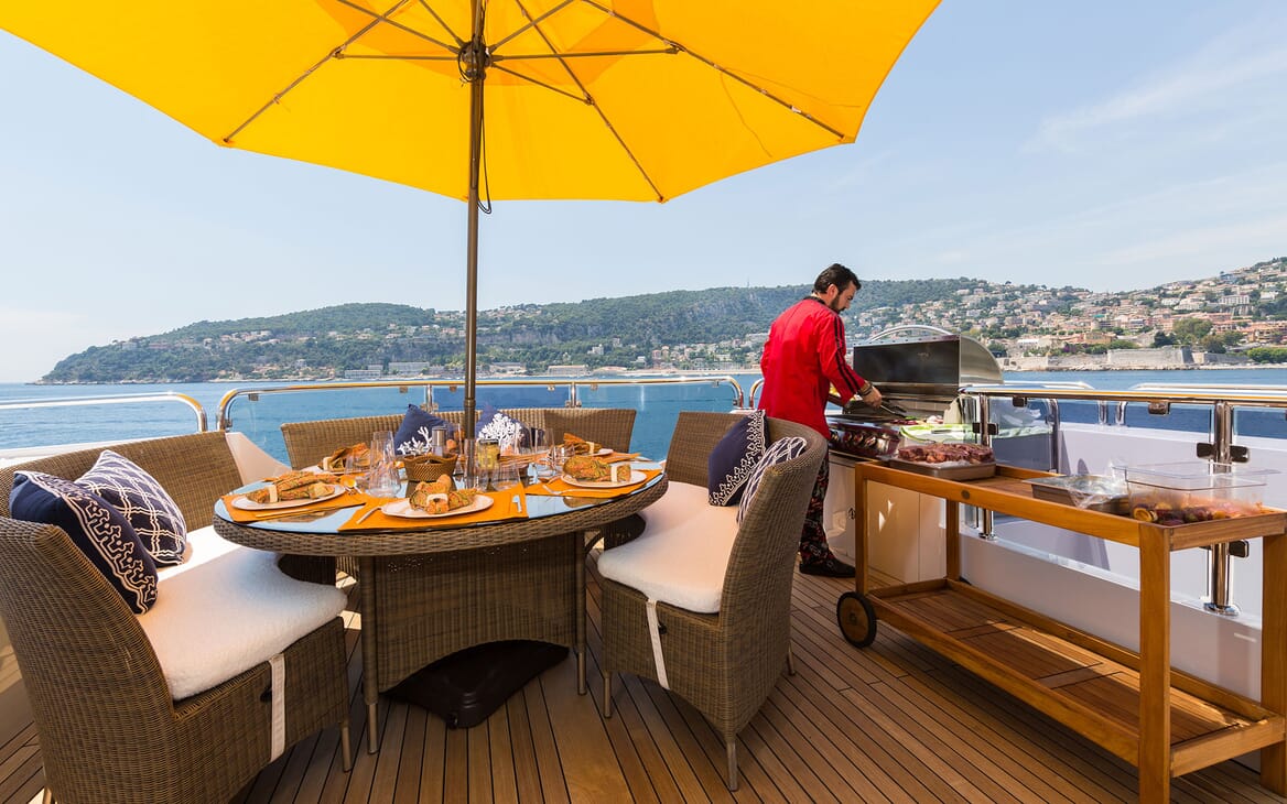 Motor Yacht BINA Sun Deck BBQ