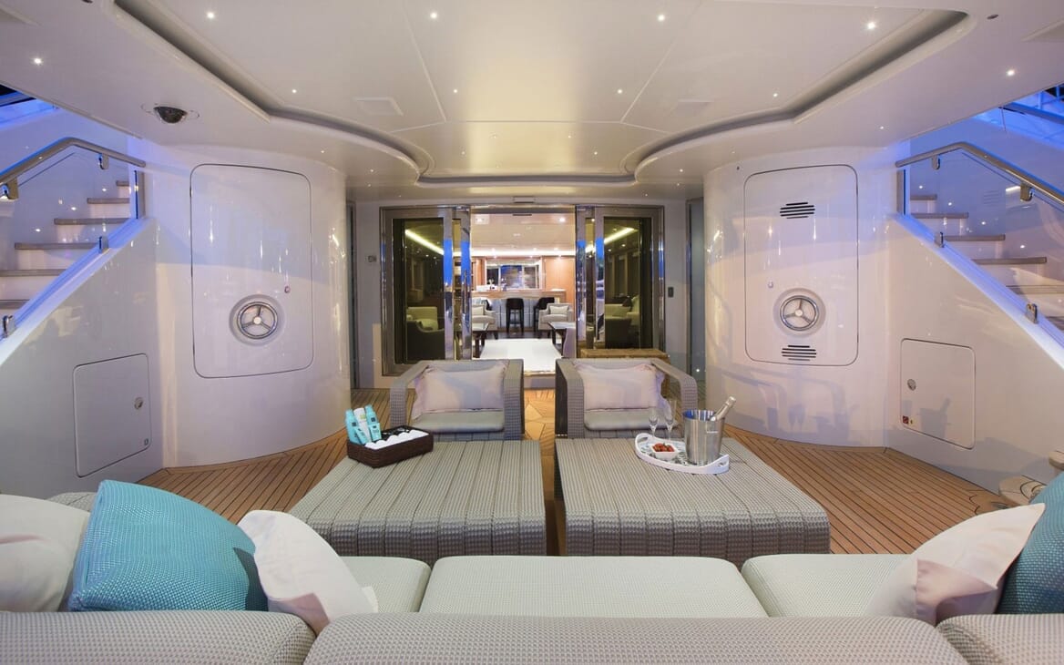 Motor Yacht ROLA Main Aft Deck Seating