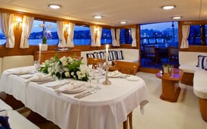 Sailing Yacht Hermina dining area