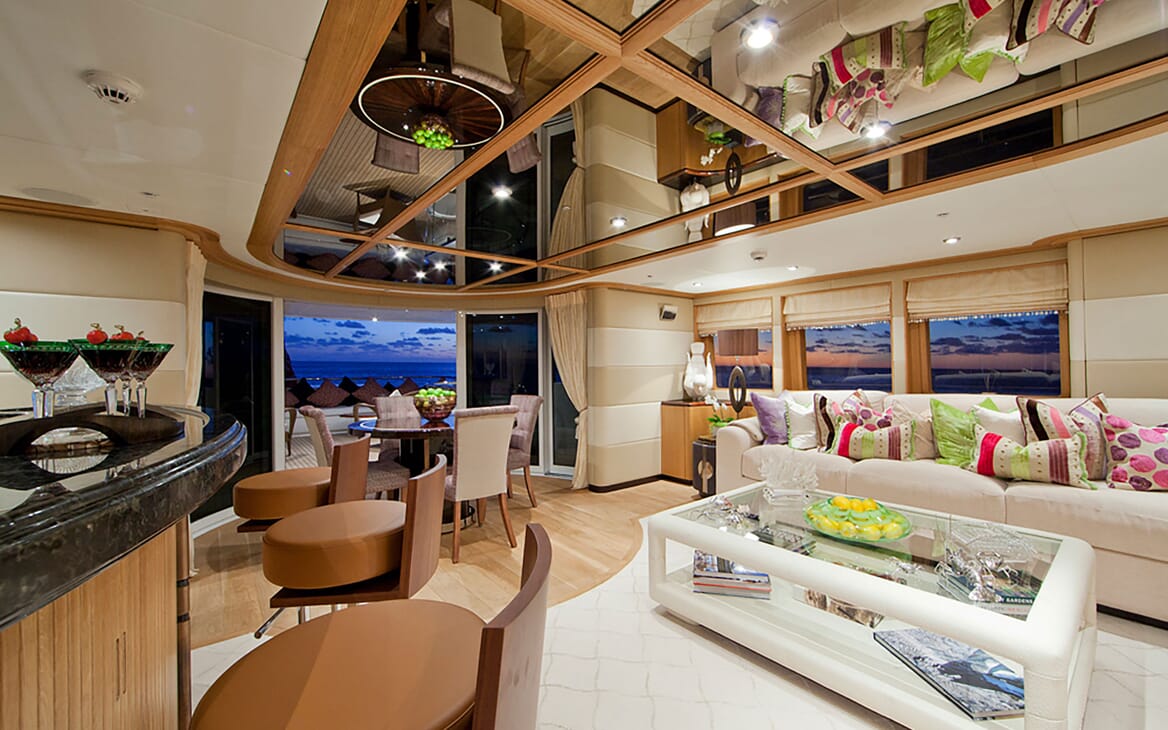 Interiors on luxury motor yacht Big Change II