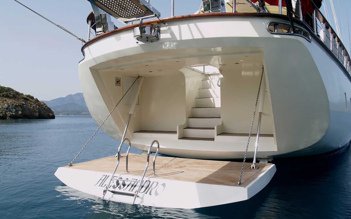 Sailing Yacht Alessandro aft deck