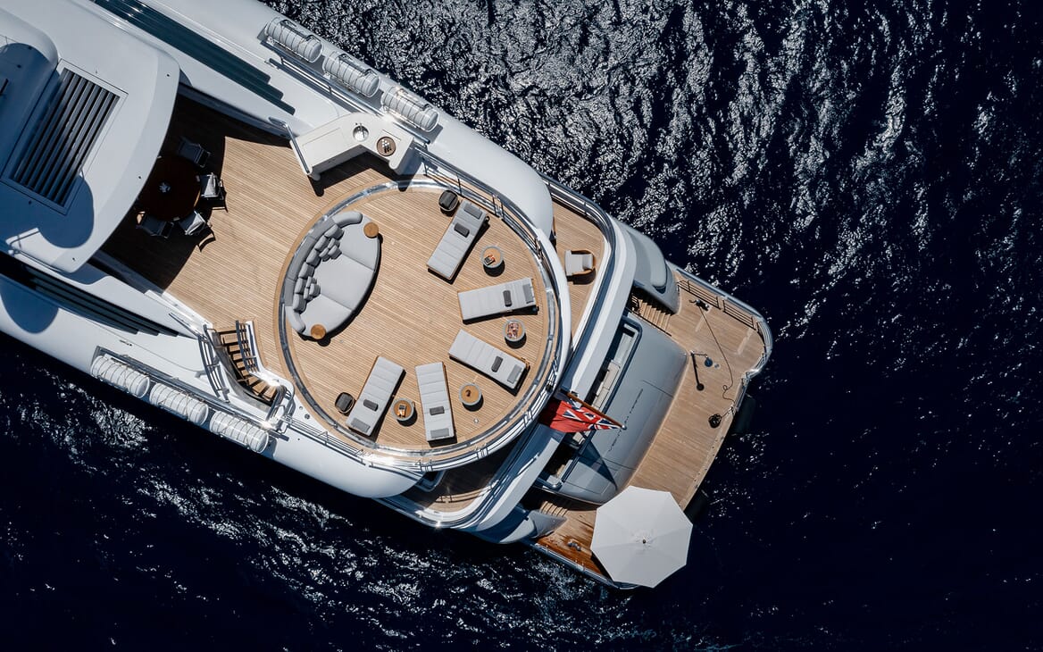 Motor Yacht VENTUM MARIS Areial Deck View